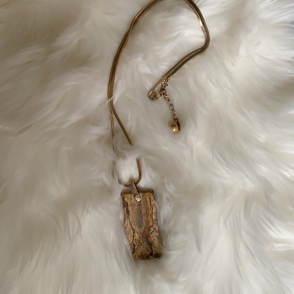 Brown stone like necklace